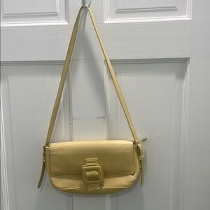 Cream Minimalist Shoulder Bag with Adjustable Strap